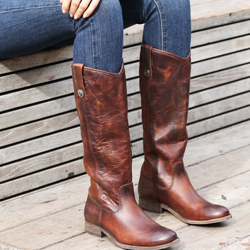 Frye Brown Leather Over-the-Knee Riding Boots